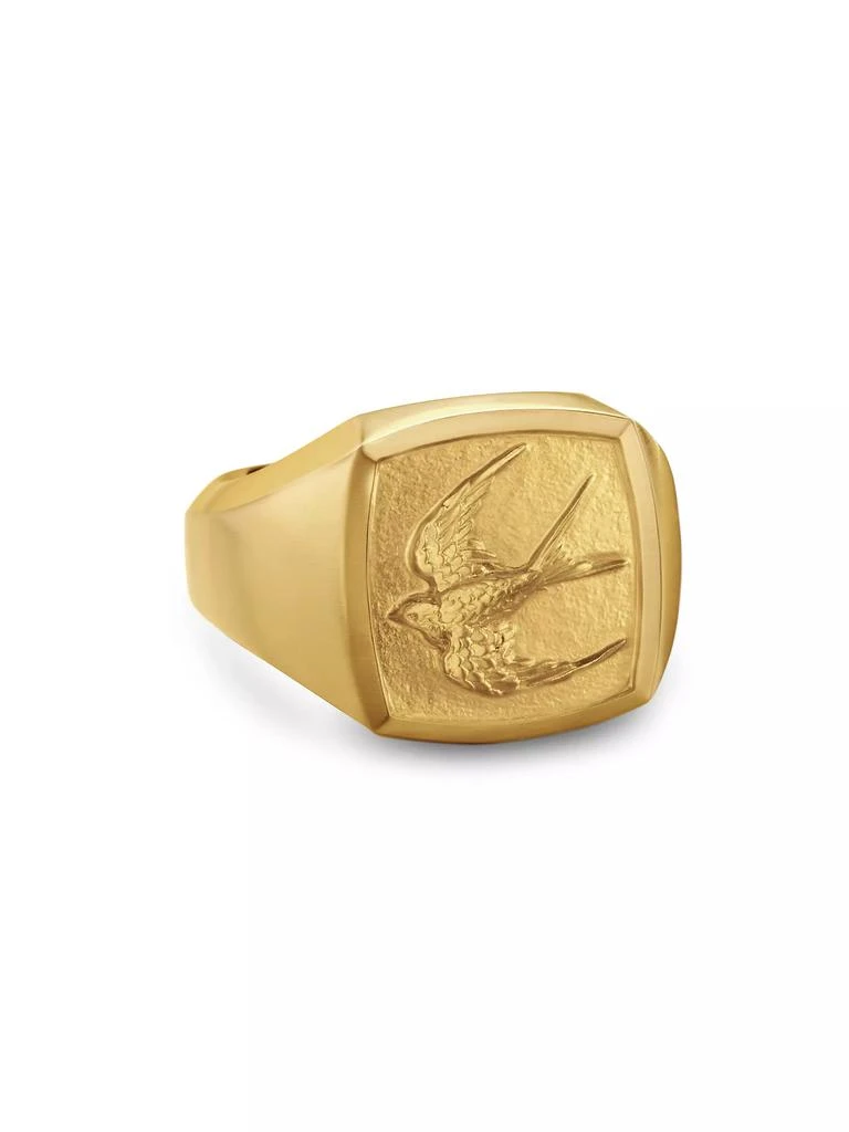 David Yurman Waves Bird Pinky Ring in 18K Yellow Gold, 14MM 1