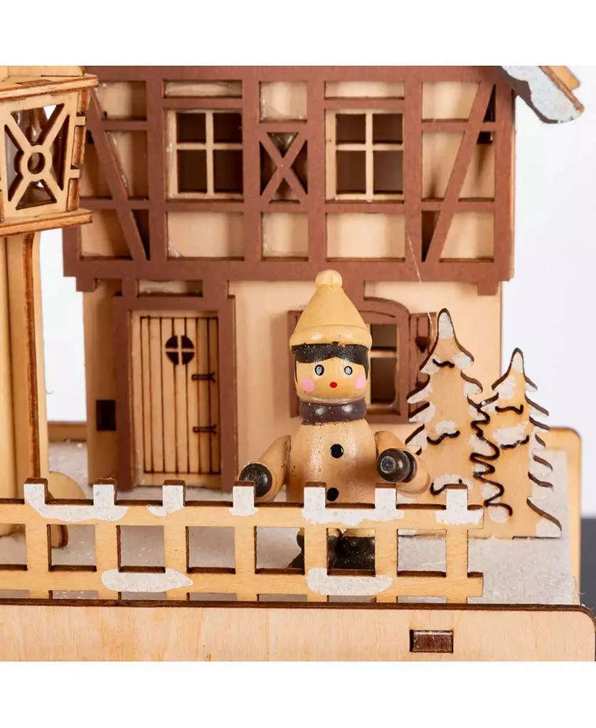 Gerson International Wood Village Scene Advent Calendar 14.9 in. 6