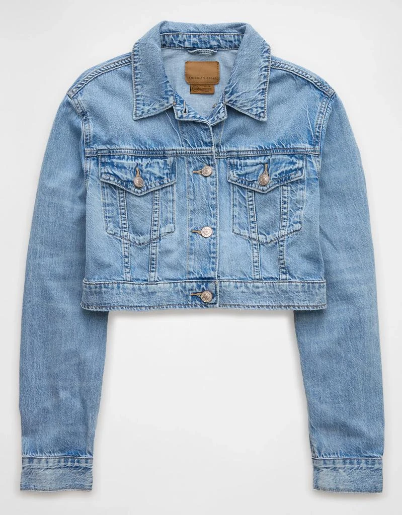 AE AE Dreamy Drape Super Cropped Denim Jacket 3