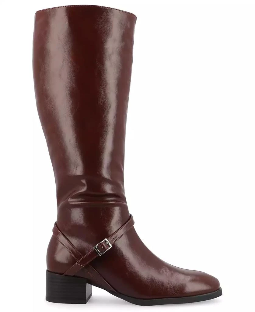 Journee Collection Women's Rhianah Wide Width Block Heel Knee High Riding Boots 2