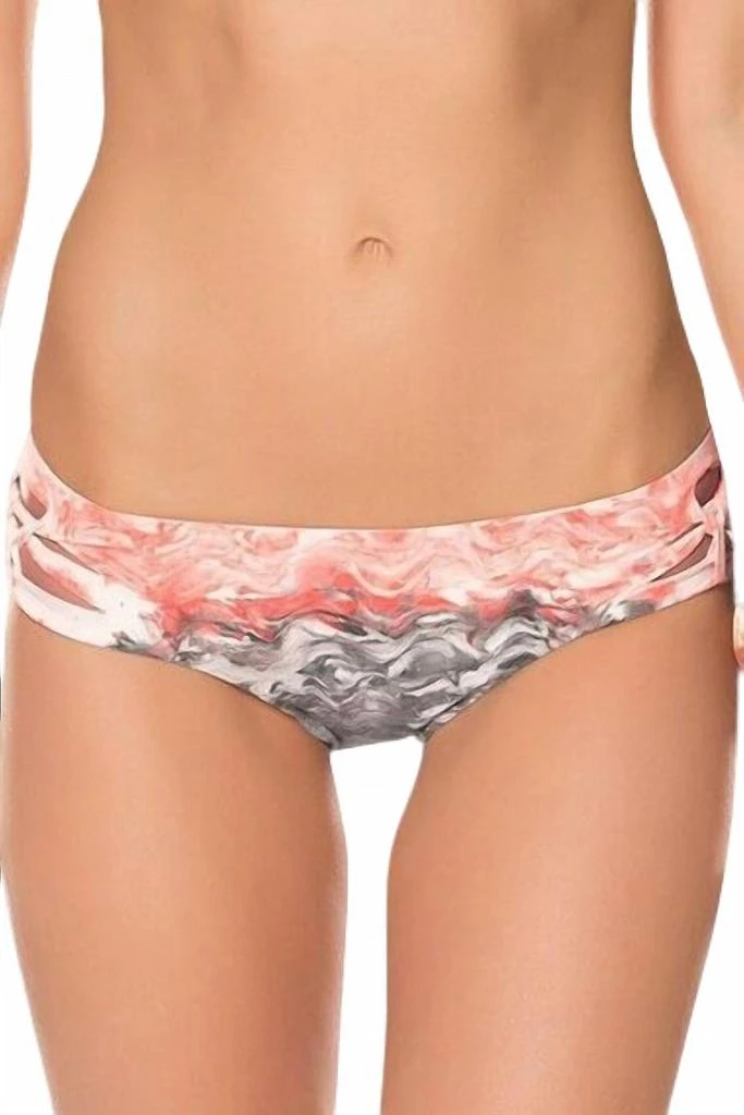 Becca Women's Side Slashed Hipster Bikini Bottom In Cosmic Red 1