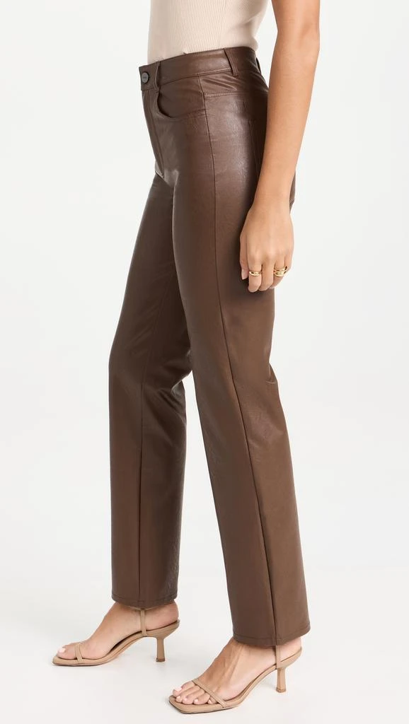 Paige Stella Chestnut Faux Leather Jeans 3