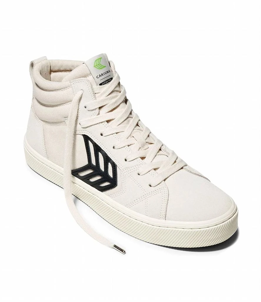 Unisex Catiba Pro High Skate Shoes In Off‑White Canvas  display picture 3