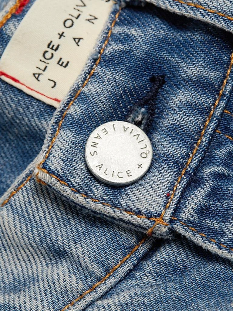 Alice + Olivia Weezy High-Rise Straight Jeans 7