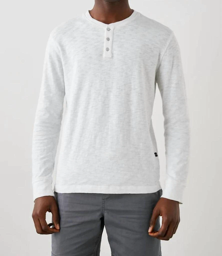 Rails Skhi Henley Shirt In White 1