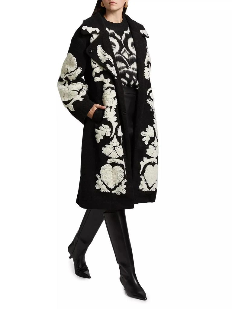 Farm Rio Helen Floral Fleece Coat 2