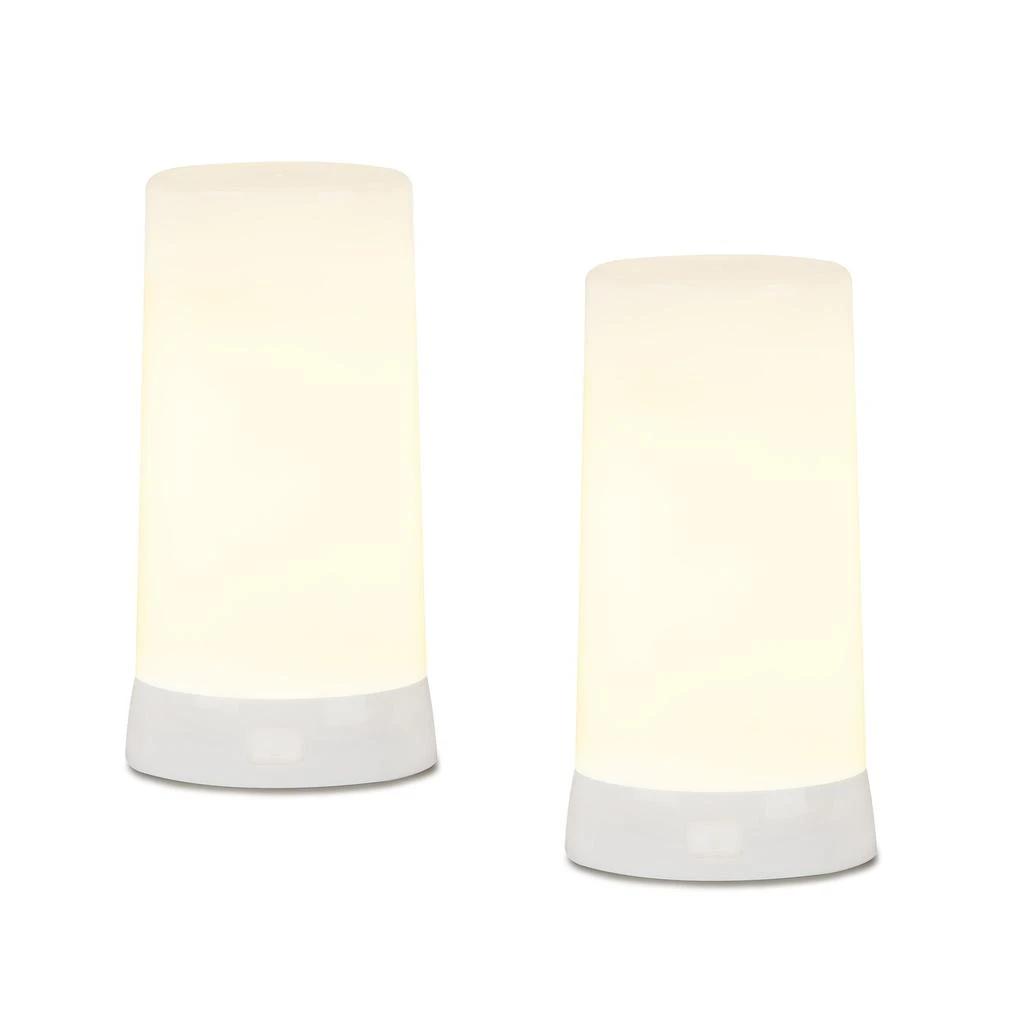 Hivvago LED White Flickering Light Designer Candle with Remote and Magnet (Set of 2)