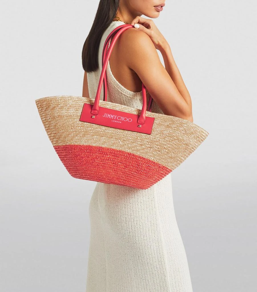 Jimmy Choo Beach Basket Tote Bag 5