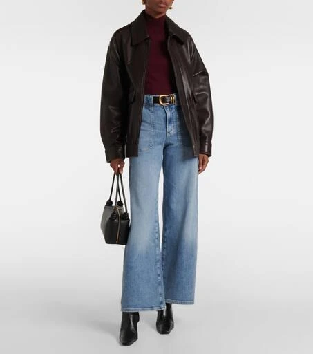 FRAME Modern Pocket high-rise wide-leg jeans 2