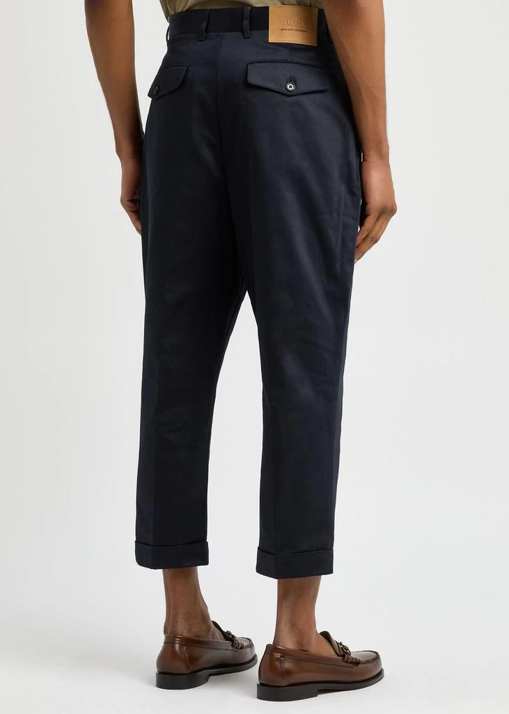 AMI Cropped tapered-leg cotton chinos 3