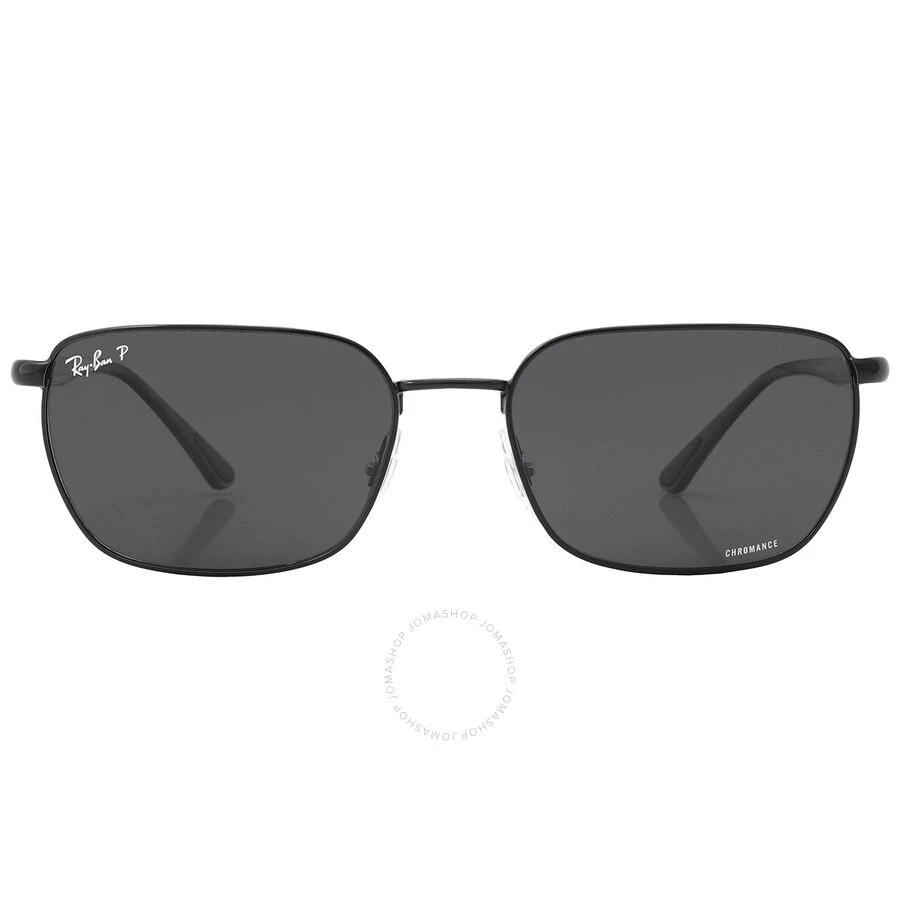 Ray-Ban Chromance Dark Grey Rectangular Unisex Sunglasses RB3684CH 002/K8 58 1