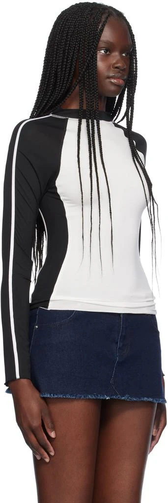 Miaou Black & White Madeline Long Sleeve T-Shirt 2