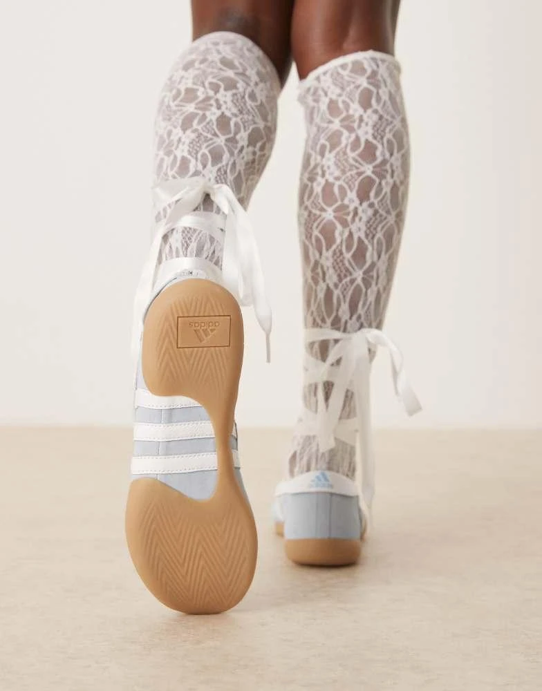 Adidas adidas Originals Taekwondo Mei Ballet trainers in light blue and white 4