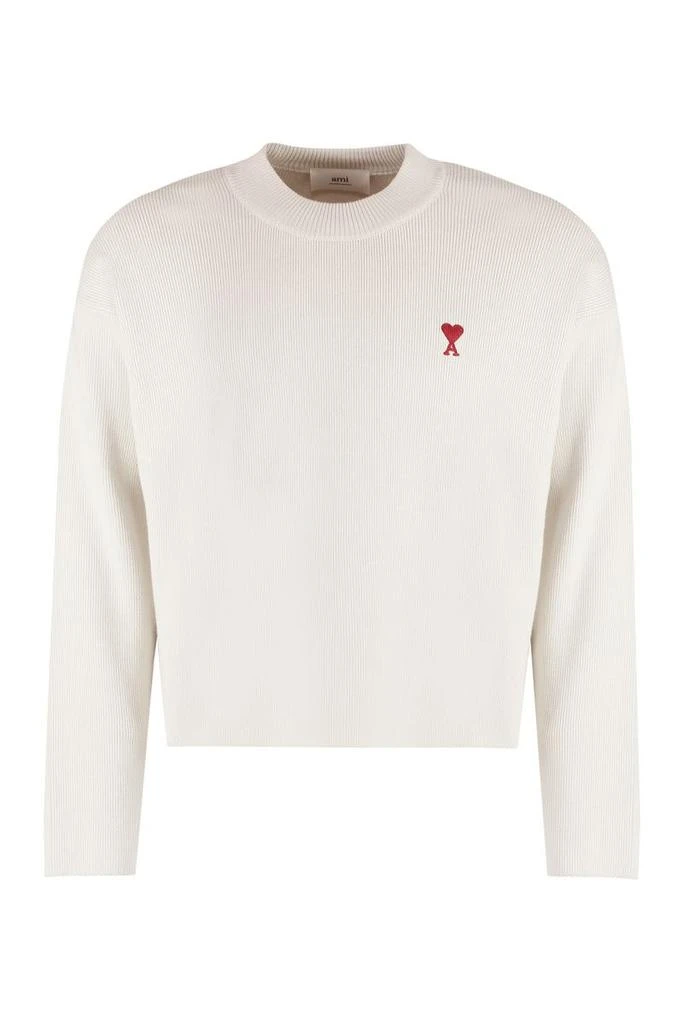 AMI AMI Paris Cotton Blend Crew-Neck Sweater 1