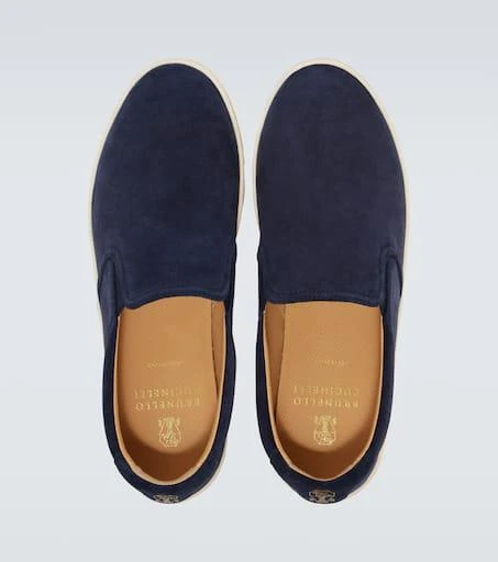 Brunello Cucinelli Suede slip-on sneakers 4