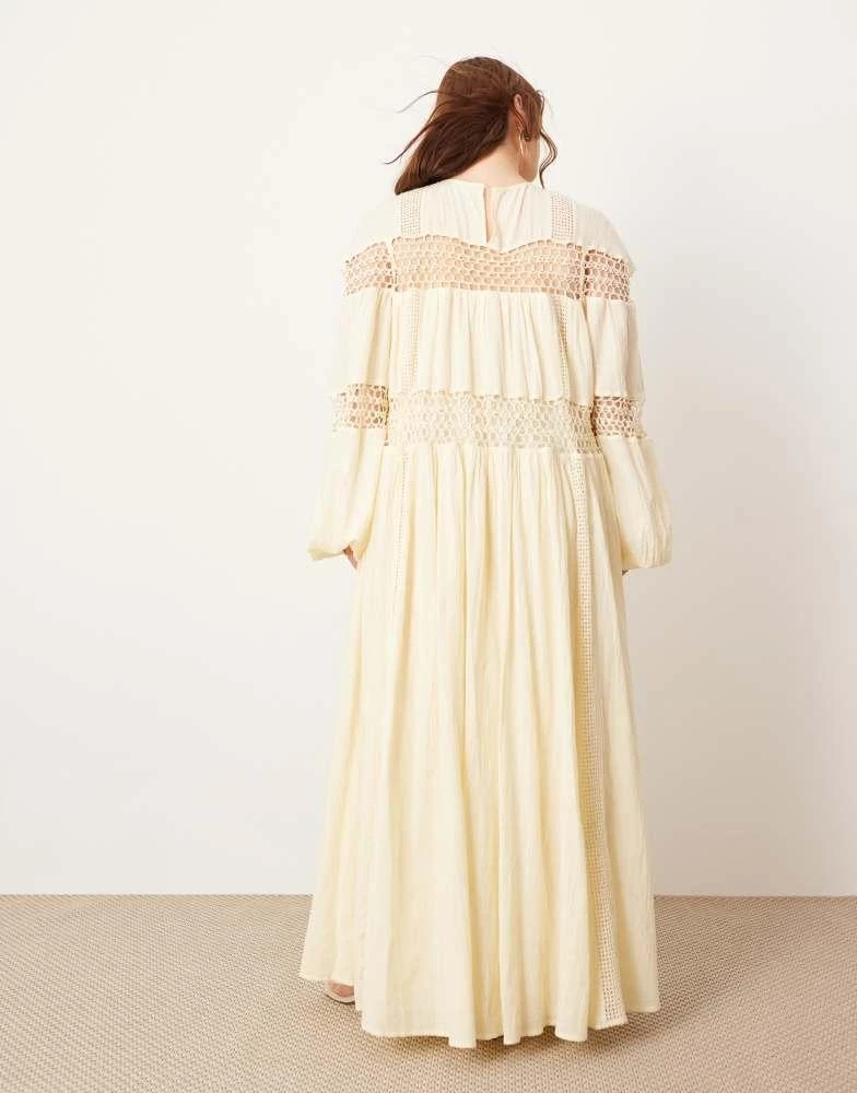 blouson drop waist dress SAME Drop Waist Lace Gown | Pale Blue main image 1