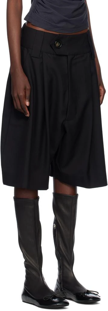 VAQUERA Black 'Baby Suiting' Woven Shorts 2