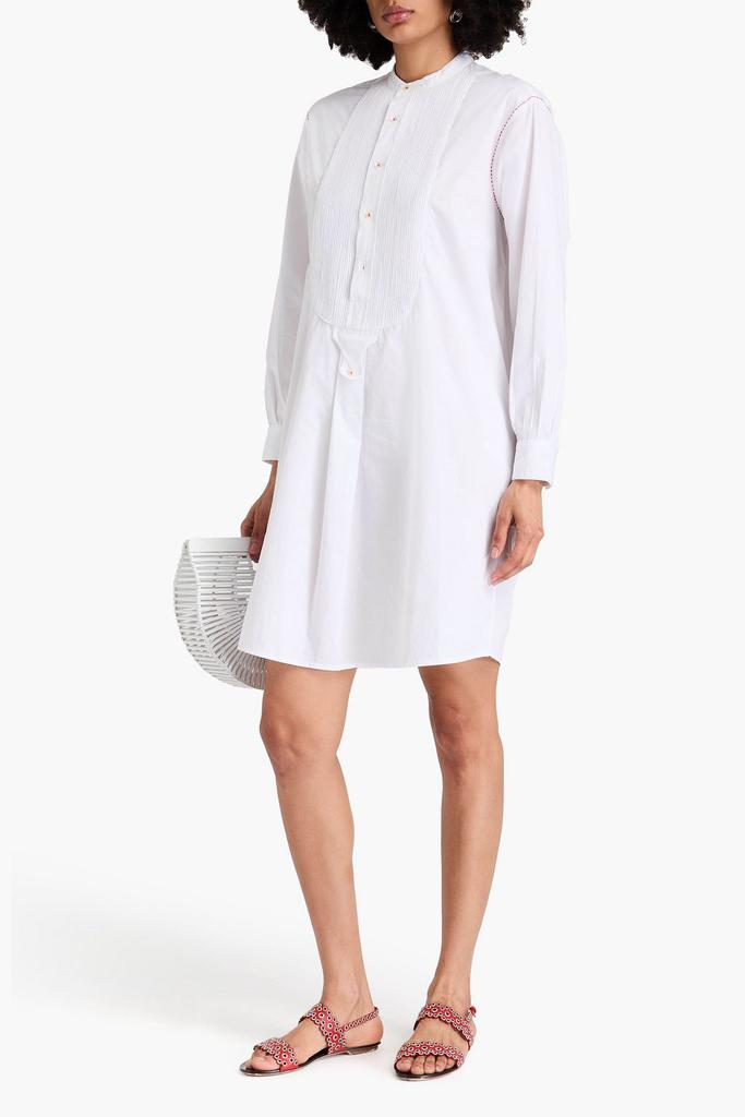 ANTIK BATIK Laura embroidered cotton-poplin shirt dress