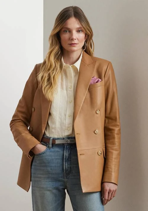 Ralph Lauren Ralph Lauren Double Breasted Lambskin Blazer 1