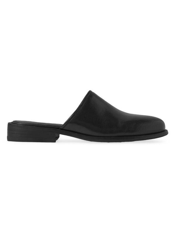 Lemaire Black Piped Crepe Slippers - Business Casual Shoes