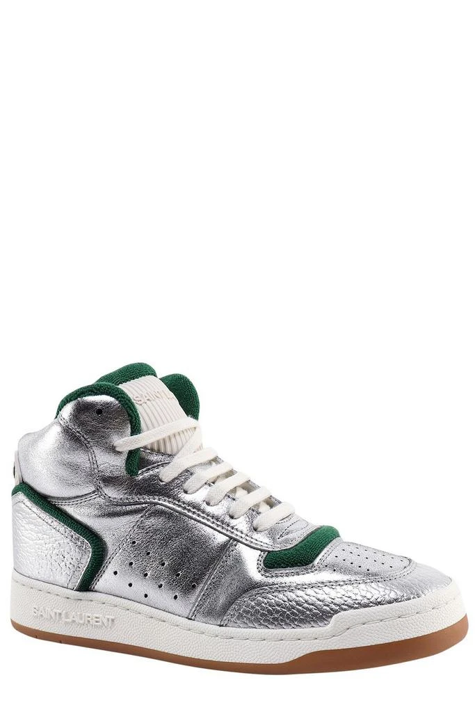 Yves Saint Laurent Saint Laurent SL/80 Metallic Effect Mid-Top Sneakers 2