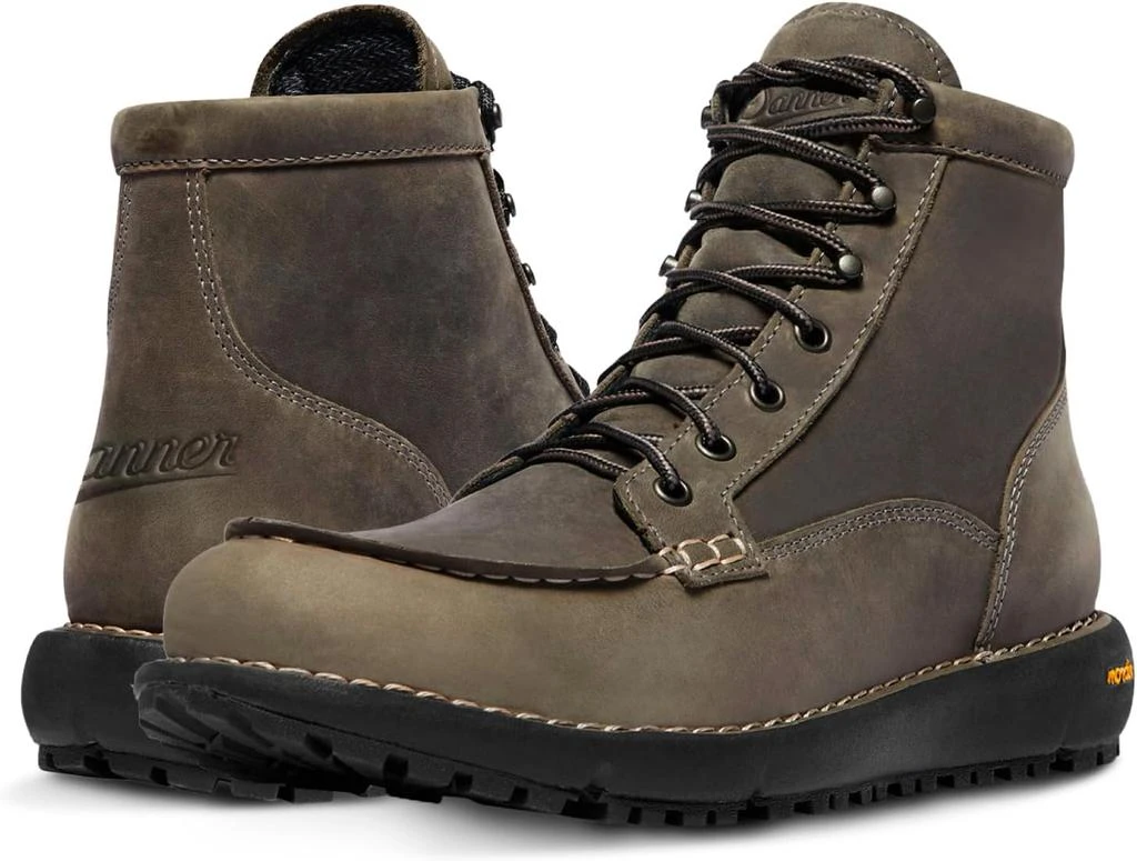 Danner Danner Logger 917 Waterproof Moc Toe Work Boots for Men - Nubuck Leather with Breathable Gore-Tex - Vibram SPE Midsole and 917 Traction Outsole - Removable Ortholite Footbed - Stitchdown Construction