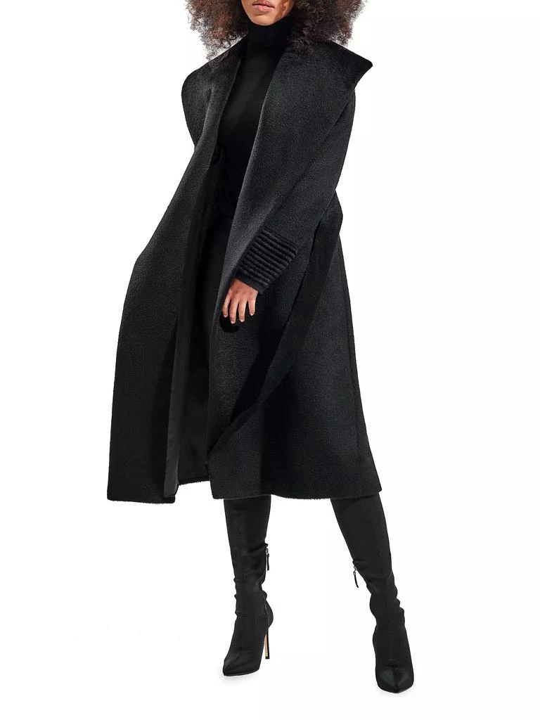 Sentaler Belted Alpaca-Blend Wrap Coat 6