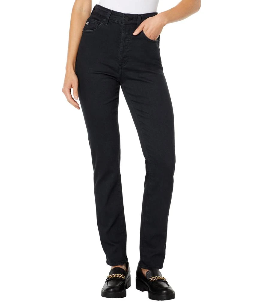 AG Jeans Alexxis Vintage High-Rise Slim Straight in 3 Years Sulfur Black 1