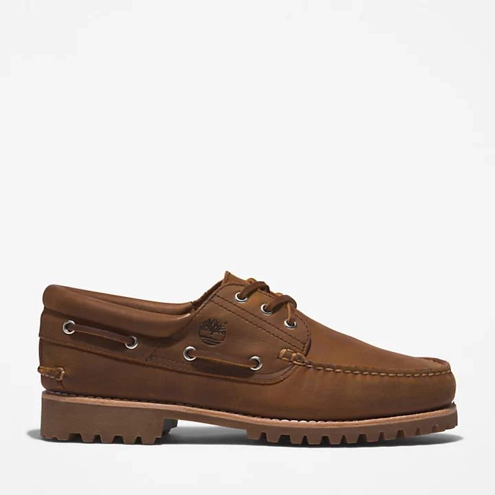 Timberland 3-Eye Lug Handsewn Boat Shoe for Men in Light Brown 1