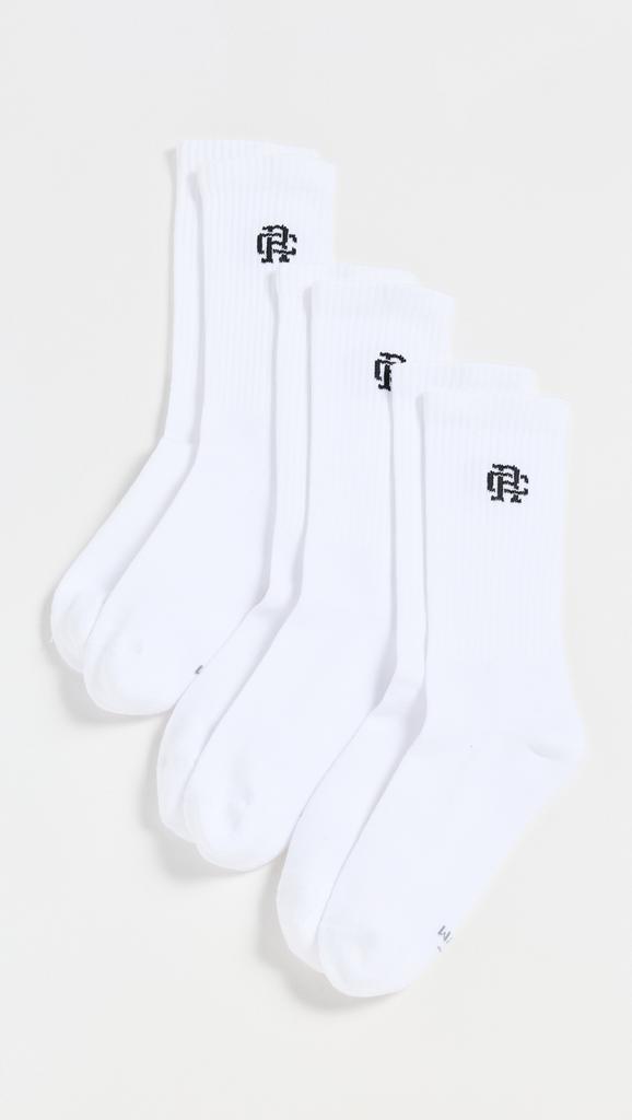 REIGNING CHAMP 3 Pack Classic Crew Socks