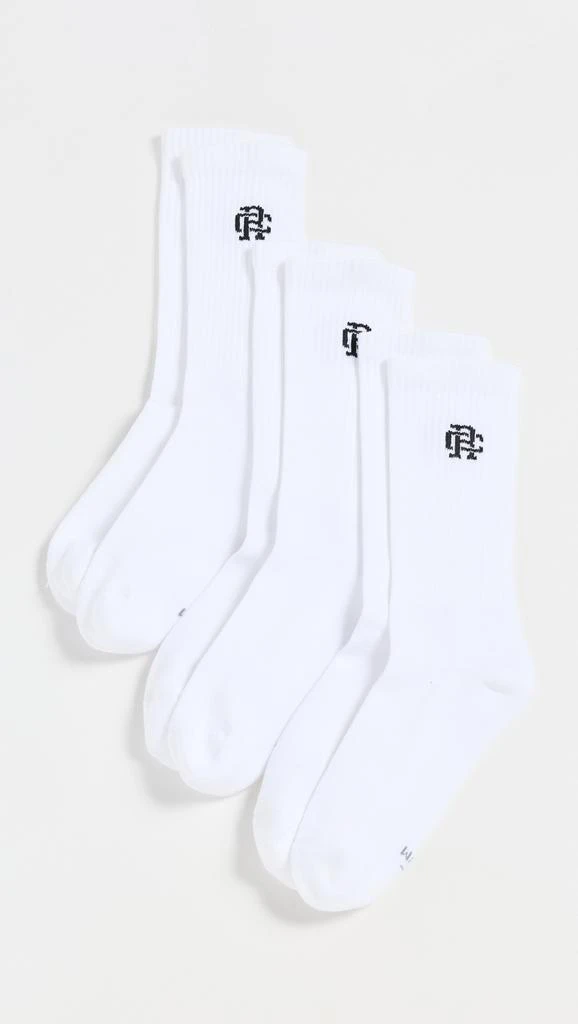 REIGNING CHAMP 3 Pack Classic Crew Socks 1