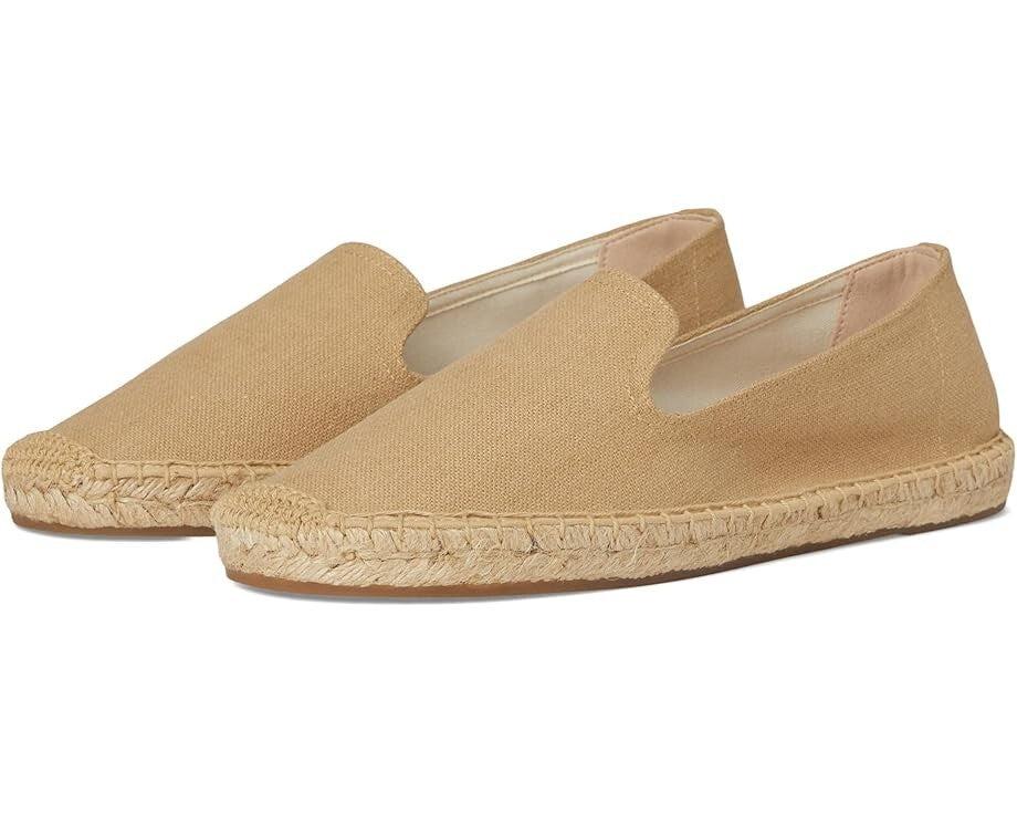 Soludos Smoking Slipper Womens US 8 Cafe Taupe Cotton Espadrille Slip-On ZOGG153