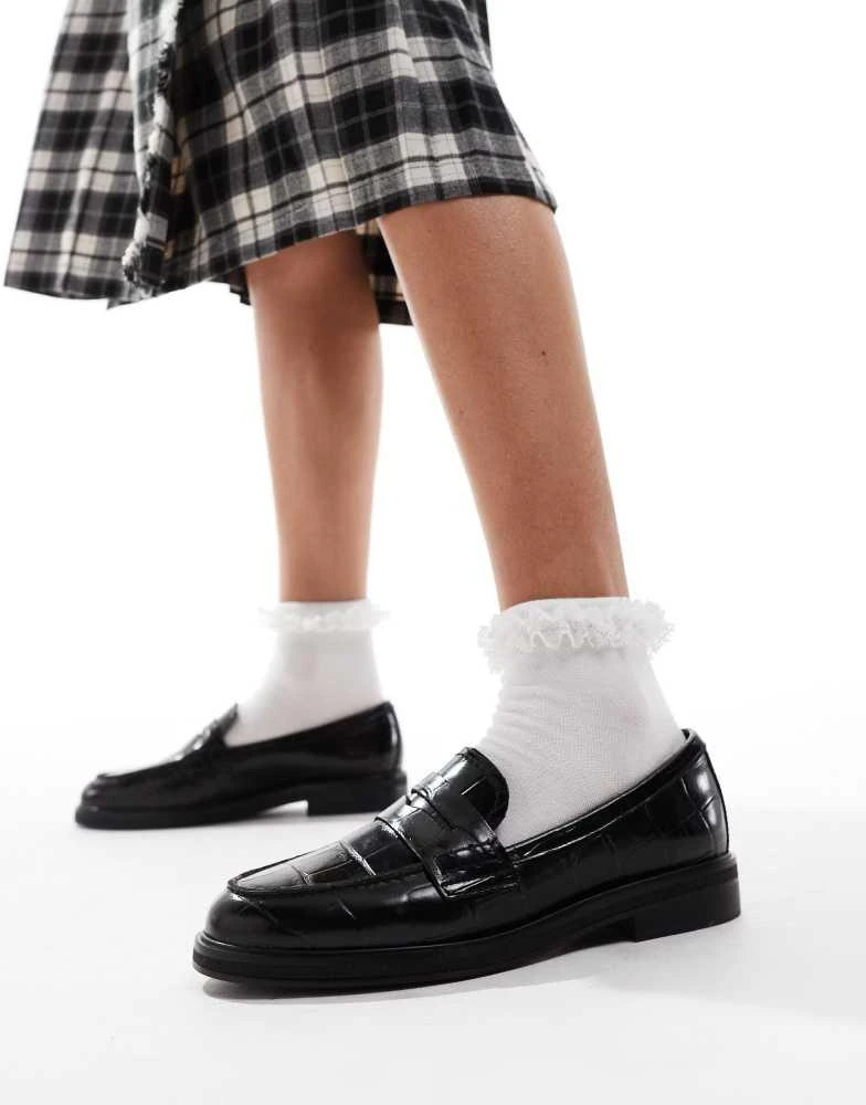 ALDO ALDO Lededanten loafers in black leather croc 1