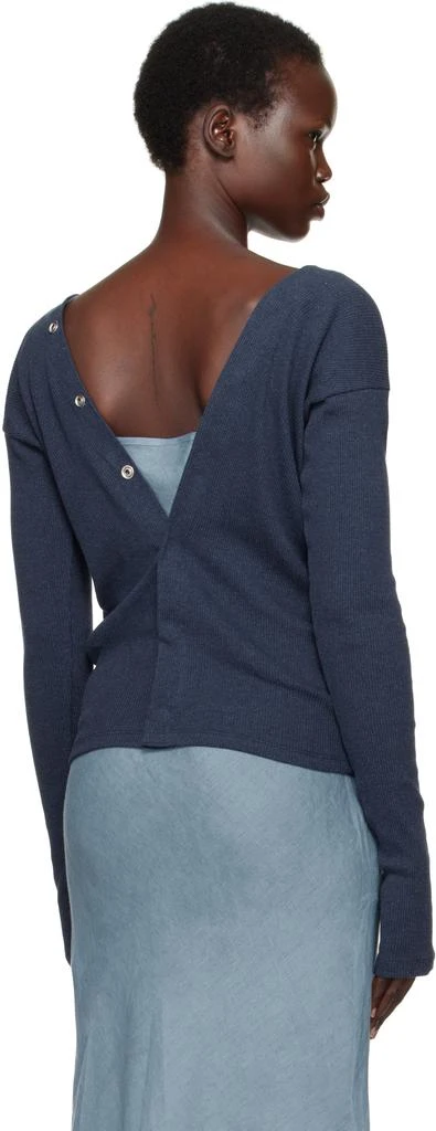 Baserange Blue Tav Snaps Cardigan 3