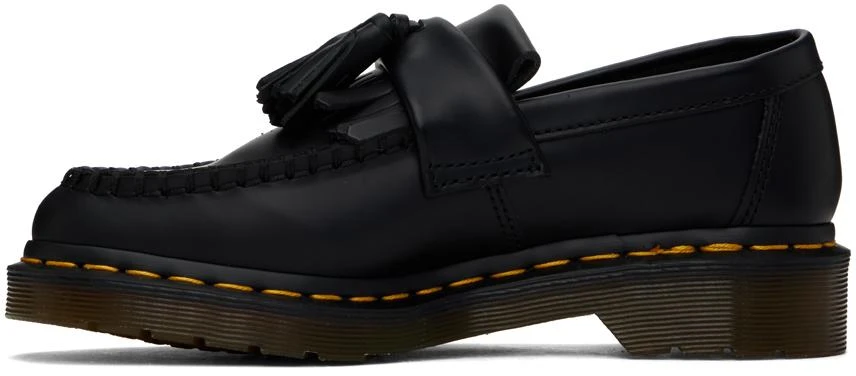 Dr. Martens Black Adrian Yellow Stitch Leather Tassel Loafers 3