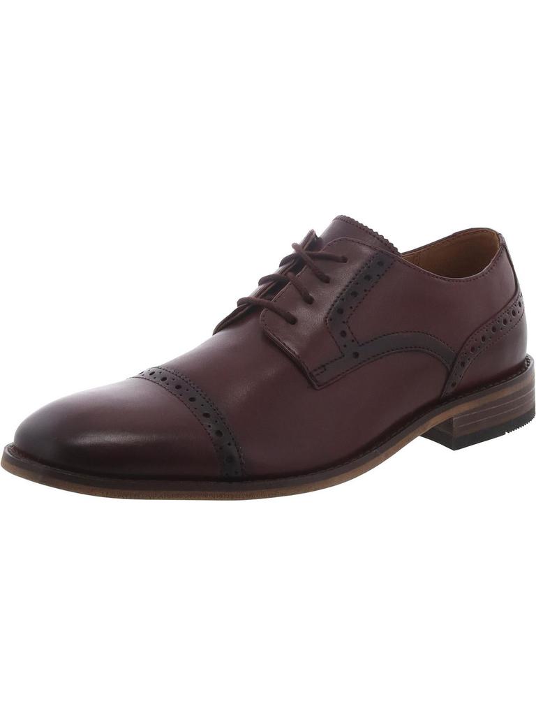Bostonian Lamont Cap Mens Leather Lace-Up Derby Shoes