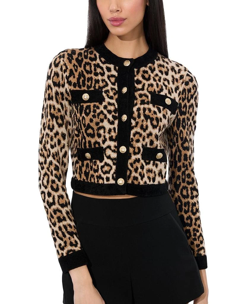 Alice + Olivia Claira Leopard Print Cardigan 1