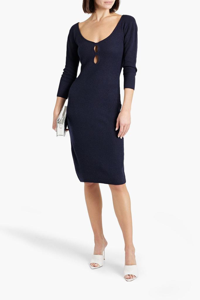 Michelle Mason Cutout ribbed-knit dress