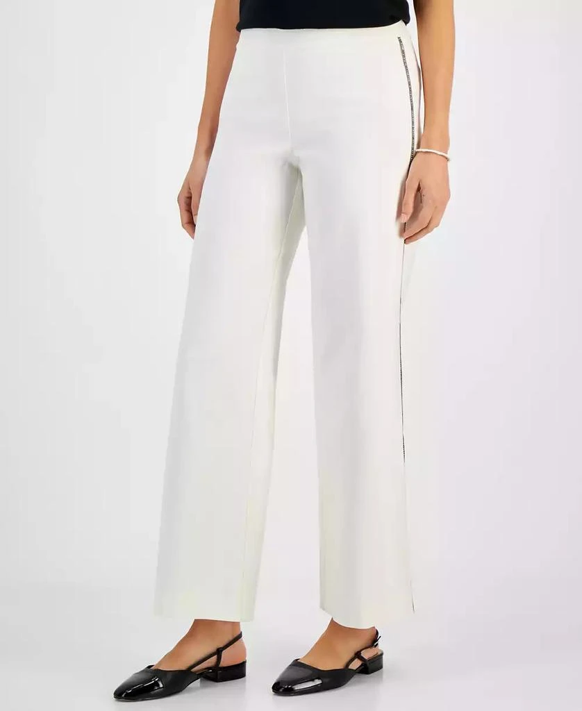 JM Collection Women's Side-Seam-Embellished Wide-Leg Pants, Created for Macy's 5
