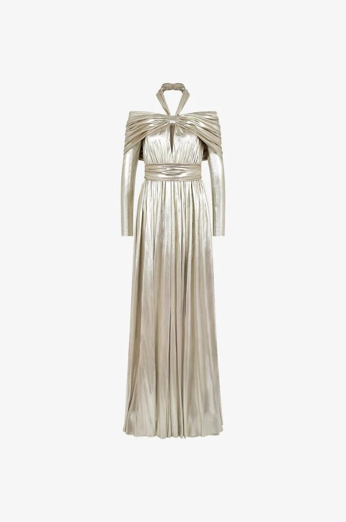 Giambattista Valli Giambattista Valli - Halter Neck Draped Bodice Laminated Jersey Gown 5
