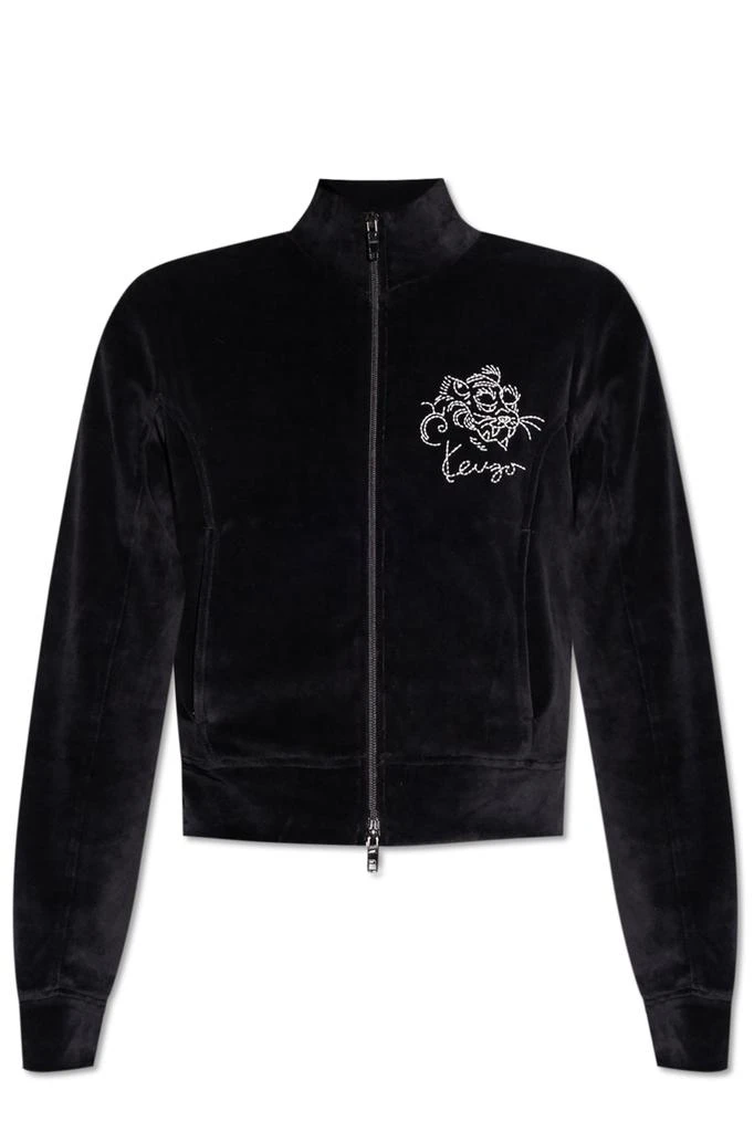 Kenzo Velvet sweatshirt with tiger motif 1