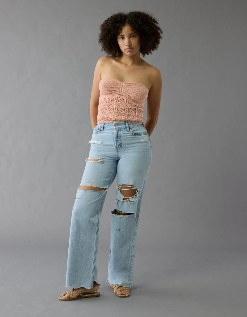 AE AE Strigid Curvy Ripped Super High-Waisted Baggy Straight Jean 1