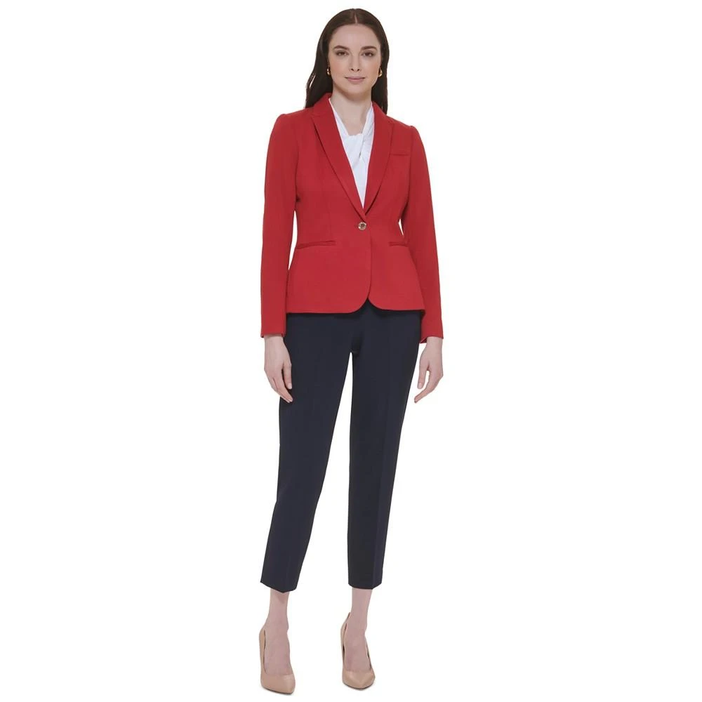 Tommy Hilfiger Women's One-Button Elbow-Patch Blazer 4