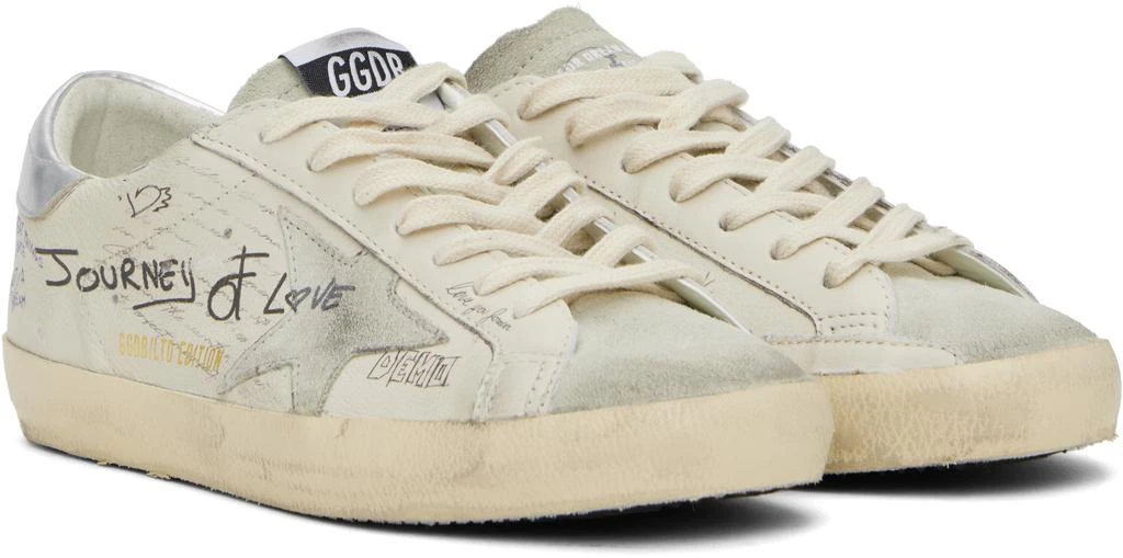 Golden Goose Off-White & Gray Super-Star LTD Sneakers 4