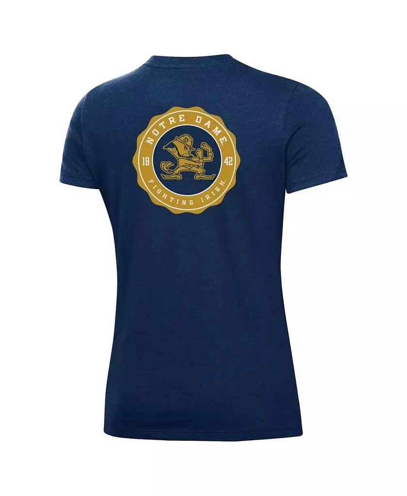 Under Armour Women's Navy Notre Dame Fighting Irish Essentials 2-Hit Performance T-Shirt 3