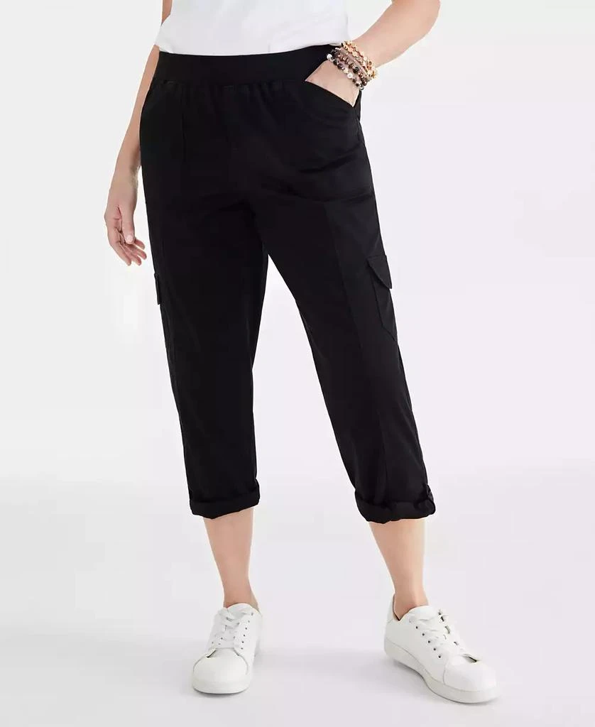 Style & Co Women's Twill Cuffed Pull-On Cargo Pants, Created for Macy's 2
