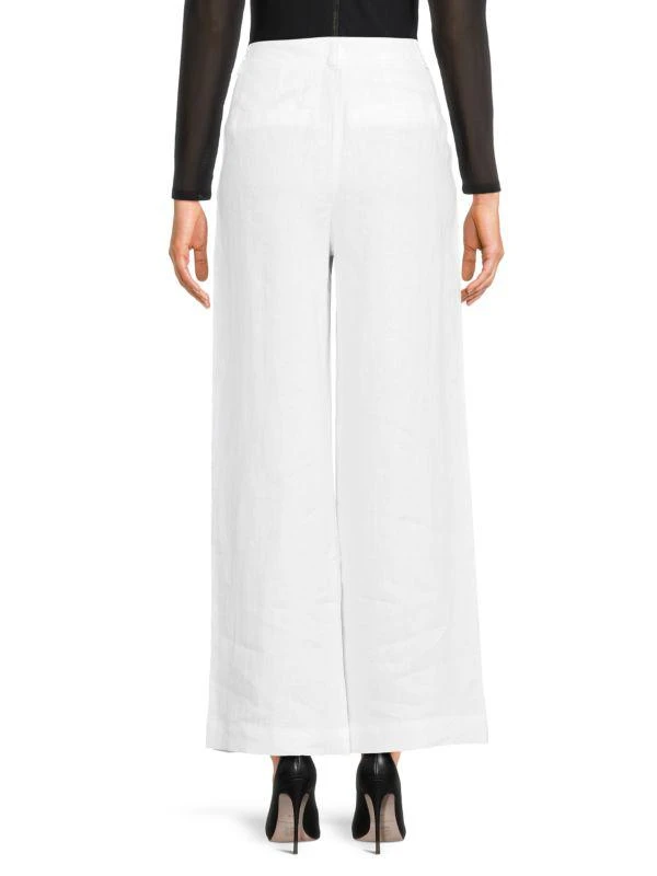 Saks Fifth Avenue 100% Linen Wide-Leg Trousers 2