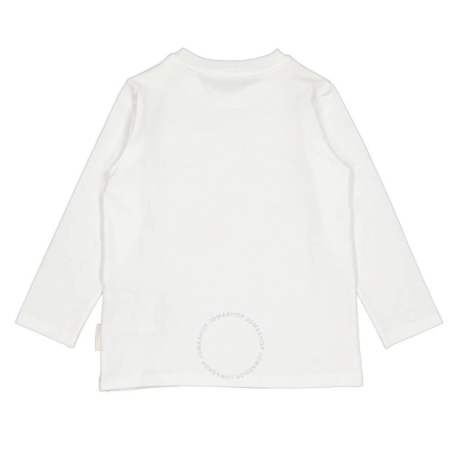 Moncler Girls Natural Logo Embroidered Long-Sleeved T-Shirt 3