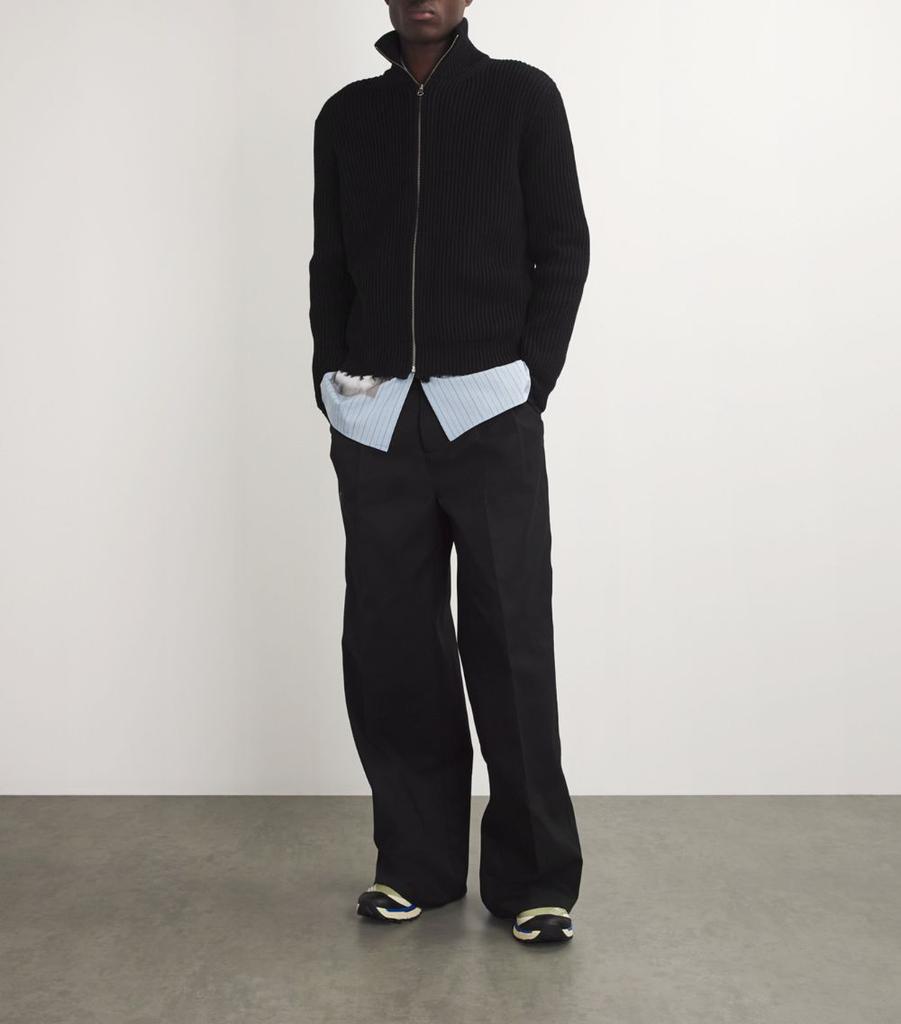 MM6 Maison Margiela Cotton Zip-Up Sweater