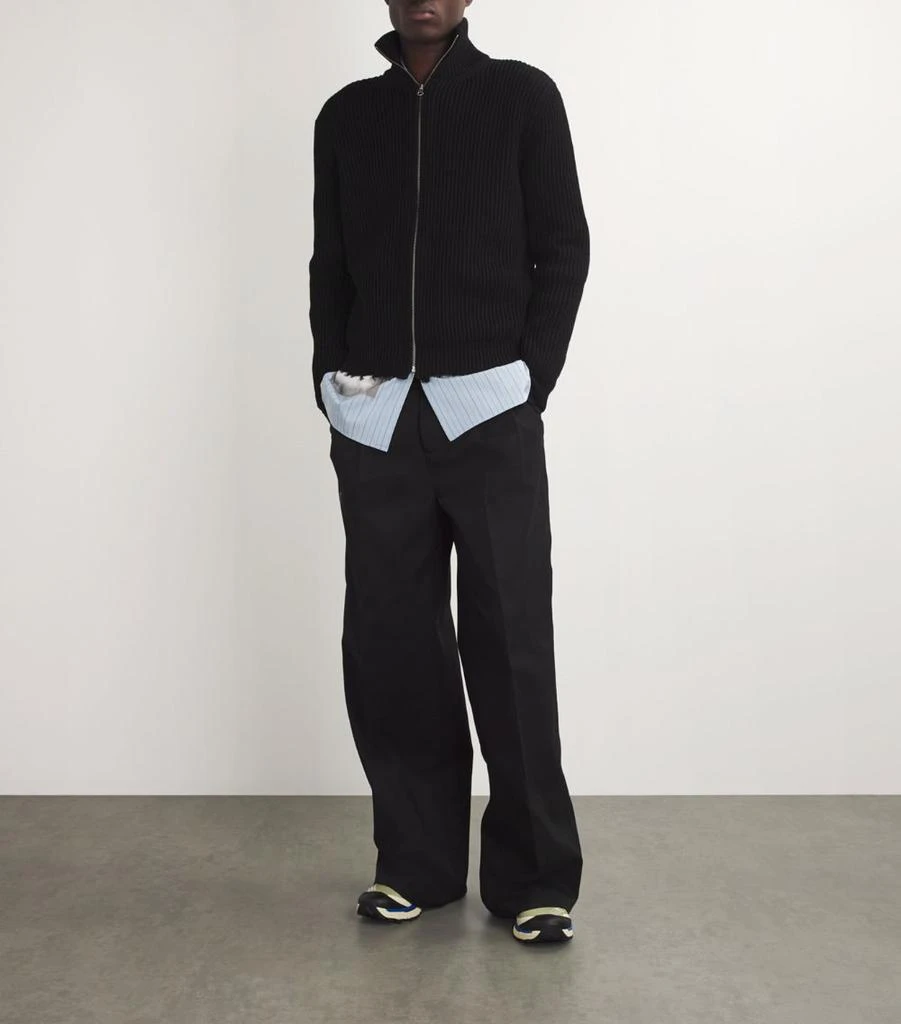 MM6 Maison Margiela Cotton Zip-Up Sweater 2